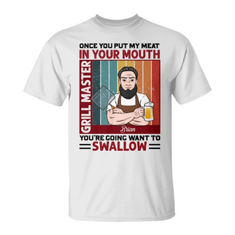 Personalized Dad Grandpa BBQ T Shirt - Thegiftio UK