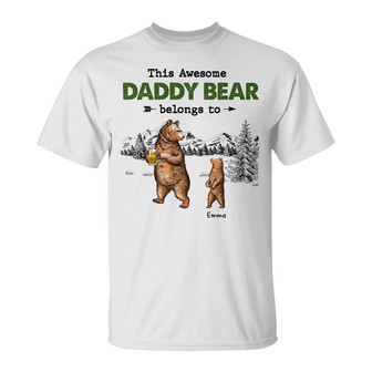 Personalized Dad Grandpa Bear Belongs To T Shirt - Thegiftio UK