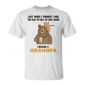Personalized Dad Grandpa Bear T Shirt - Thegiftio UK