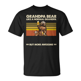 Personalized Dad Grandpa Bear T Shirt - Thegiftio UK