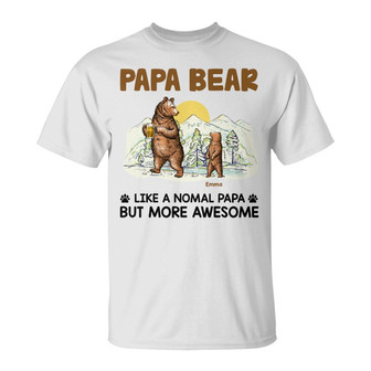 Personalized Dad Grandpa Bear T Shirt - Thegiftio UK