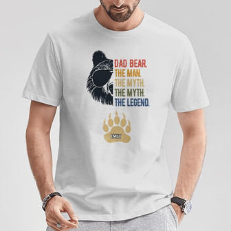 Personalized Dad Grandpa Bear The Legend T Shirt - Thegiftio UK