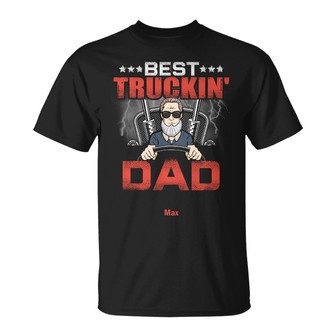 Personalized Dad Grandpa Best Trucker T Shirt - Thegiftio UK