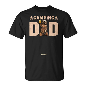 Personalized Dad Grandpa Camping T Shirt - Thegiftio UK