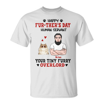 Personalized Dad Grandpa Cat T Shirt - Thegiftio UK