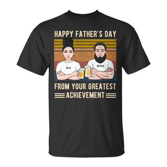Personalized Dad Christmas Gift From Daughter, Dad Grandpa Daughter Son T Shirt - Thegiftio UK