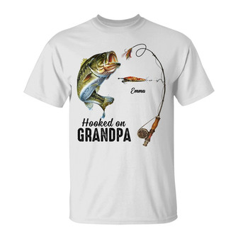 Personalized Dad Grandpa Fishing T Shirt - Thegiftio UK