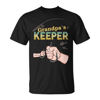 Personalized Dad Grandpa Fishing T Shirt - Thegiftio UK