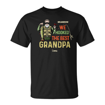 Personalized Dad Grandpa Fishing T Shirt - Thegiftio UK