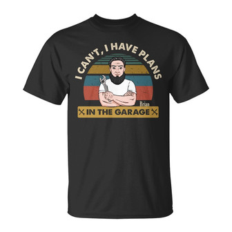 Personalized Dad Grandpa Garage T Shirt - Thegiftio UK