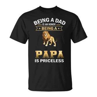 Personalized Dad Grandpa Lion T Shirt - Thegiftio UK