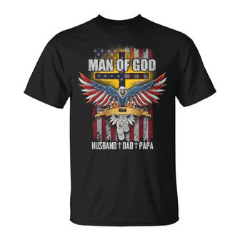 Personalized Dad Grandpa Man Of God T Shirt - Thegiftio UK