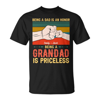 Personalized Dad Grandpa Priceless T Shirt - Thegiftio UK