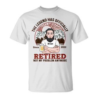 Personalized Dad Grandpa Retired Camping T Shirt - Thegiftio UK