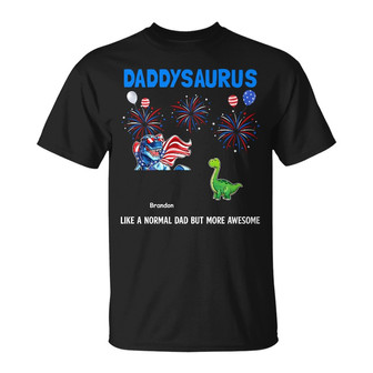 Personalized Dad Grandpa Saurus T Shirt - Thegiftio UK