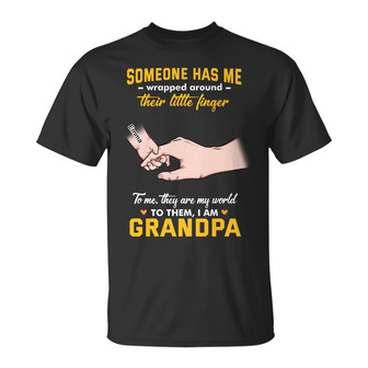 Personalized Dad Grandpa Someone Has Me T Shirt - Thegiftio UK