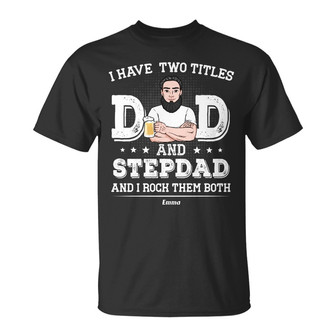 Personalized Dad Grandpa Stepdad T Shirt - Thegiftio UK