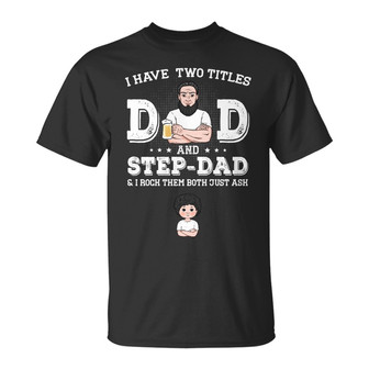 Personalized Dad Grandpa Stepdad Title T Shirt - Thegiftio UK