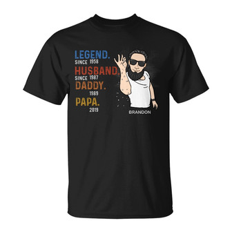Personalized Dad Grandpa T Shirt - Thegiftio UK