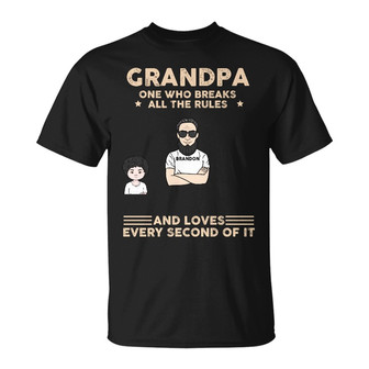 Personalized Dad Grandpa T Shirt - Thegiftio UK