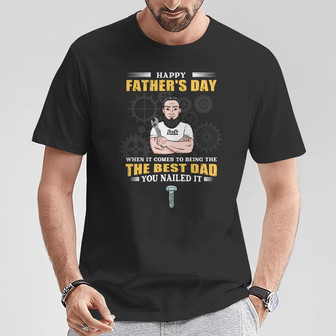 Personalized Funny Mens Papa Dad Shirt For Father's Day, You Nailed It T Shirt - Thegiftio UK