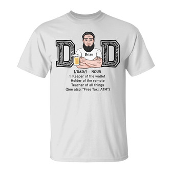 Personalized Dad Grandpa T Shirt - Thegiftio UK