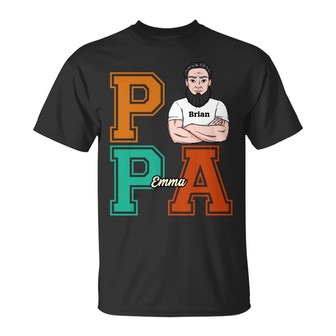 Personalized Dad Grandpa T Shirt - Thegiftio UK