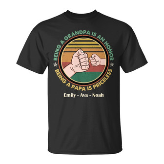 Personalized Dad Grandpa T Shirt - Thegiftio UK