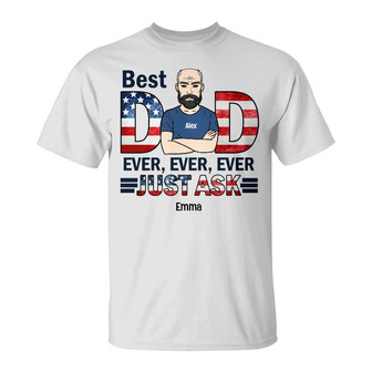 Personalized Dad Grandpa T Shirt - Thegiftio UK