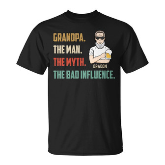 Personalized Dad Grandpa The Man T Shirt - Thegiftio UK