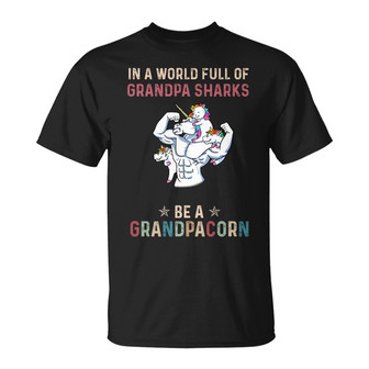 Personalized Dad Grandpa Unicorn T Shirt - Thegiftio UK