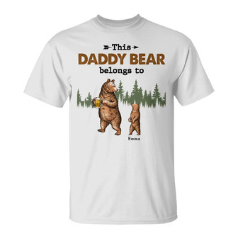 Personalized Dad Papa Bear T Shirt - Thegiftio UK