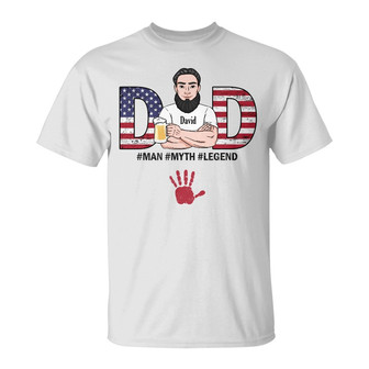 Personalized Dad The Man T Shirt - Thegiftio UK