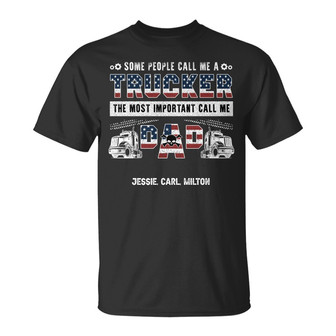 Personalized Dad Trucker FD T Shirt - Thegiftio UK