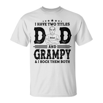 Personalized Dad Two Title T Shirt - Thegiftio UK