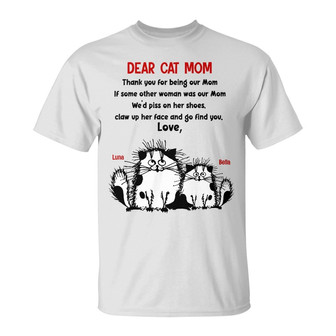 Personalized Dear Cat Dad Mom T Shirt - Thegiftio UK