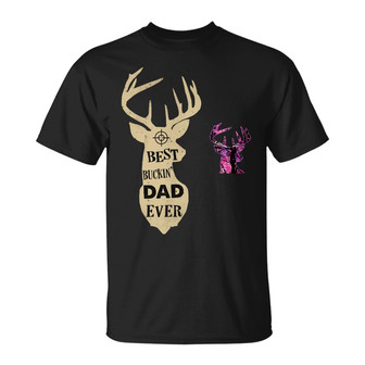 Personalized Deer Hunting Best Buckin Dad Grandpa T Shirt - Thegiftio UK