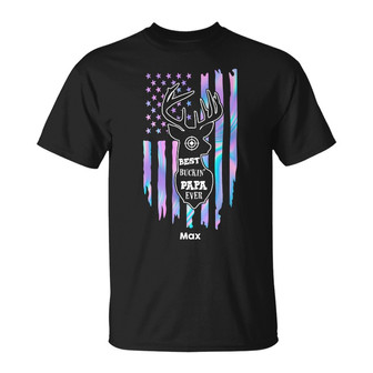 Personalized Deer Hunting Buckin Dad Grandpa T Shirt - Thegiftio UK