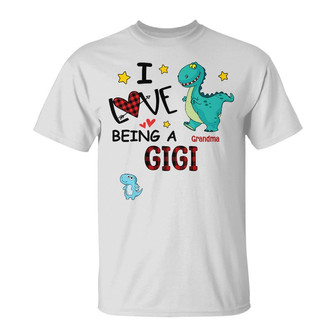 Personalized Dinosaur Mom Grandma T Shirt - Thegiftio UK