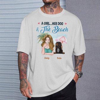 Personalized Dog And Beach T Shirt - Thegiftio UK