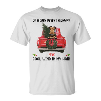 Personalized Dog Christmas Red Truck T Shirt - Thegiftio UK