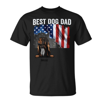 Personalized Dog Dad Flag T Shirt - Thegiftio UK
