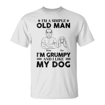 Personalized Dog Dad Grandpa T Shirt - Thegiftio UK