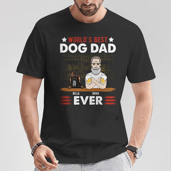 Personalized Dog Dad T Shirt - Thegiftio UK