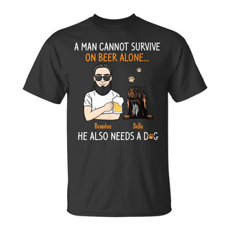 Personalized Dog Dad T Shirt - Thegiftio UK