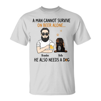 Personalized Dog Dad T Shirt - Thegiftio UK