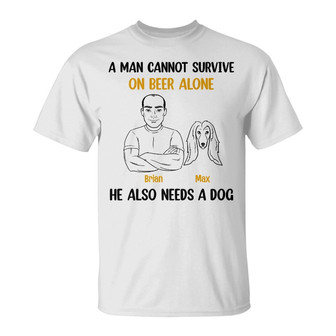 Personalized Dog Dad T Shirt - Thegiftio UK