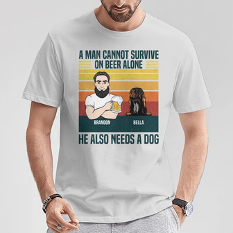 Personalized Dog Dad T Shirt - Thegiftio UK