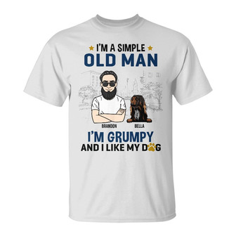 Personalized Dog Dad T Shirt - Thegiftio UK