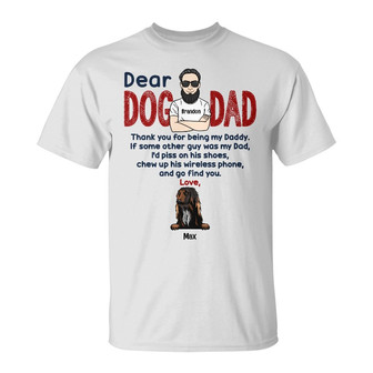 Personalized Dog Dad T Shirt - Thegiftio UK